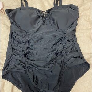 Torrid Ruched Black One Piece